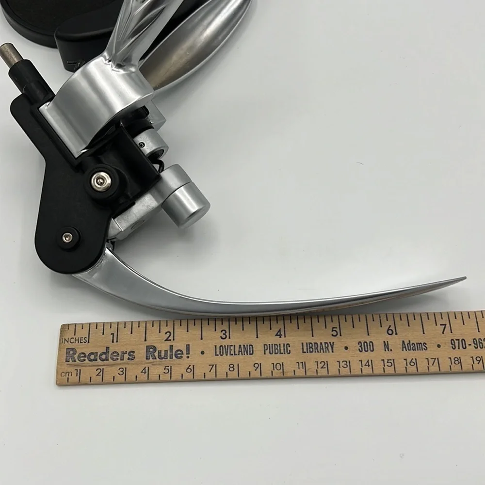 WINE BOTTLE CORKSCREW OPENER WITH STAND BLACK & SILVER